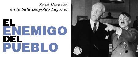 Knut Hamsun en la Sala Leopoldo Lugones