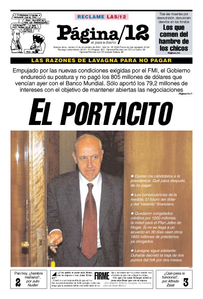 Tapa de la fecha 15-11-2002