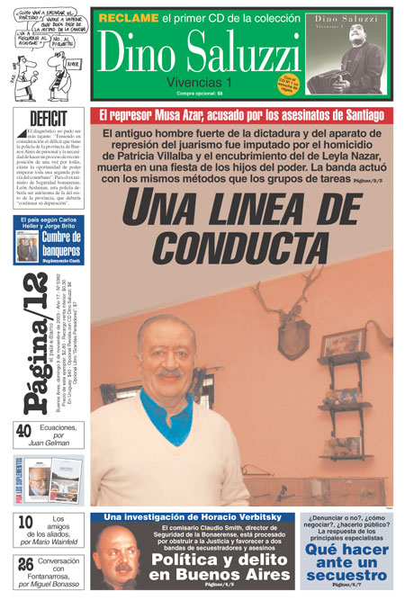 Tapa de la fecha 09-11-2003