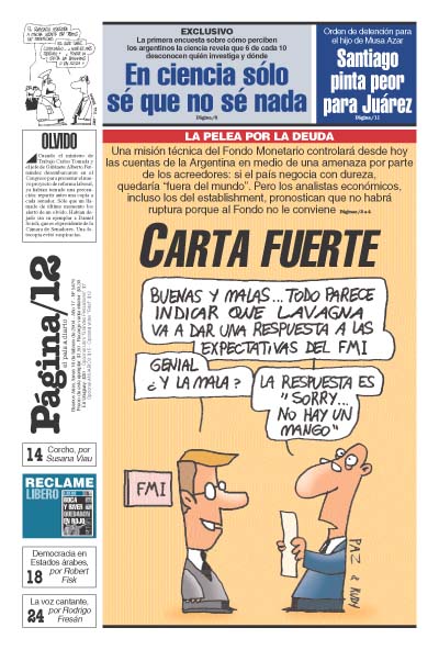 Tapa de la fecha 16-02-2004