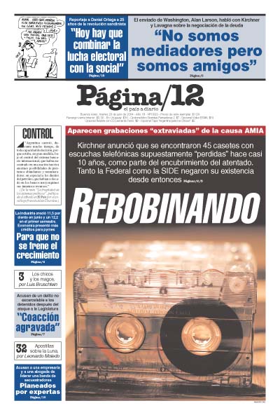 Tapa de la fecha 20-07-2004