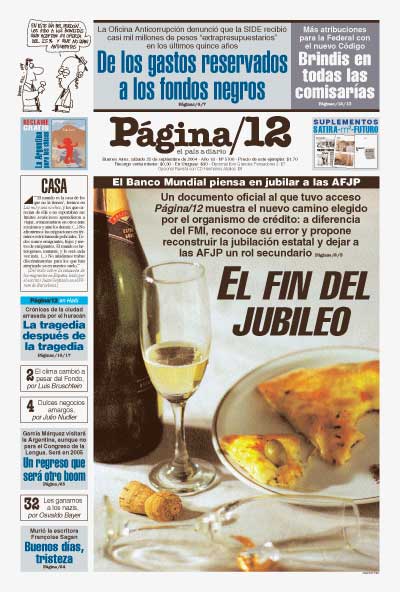 Tapa de la fecha 25-09-2004
