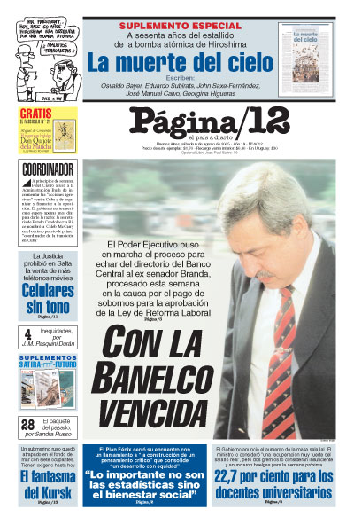 Tapa de la fecha 06-08-2005
