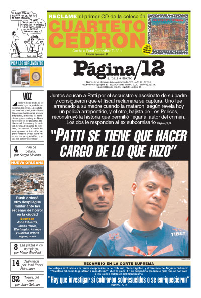 Tapa de la fecha 04-09-2005