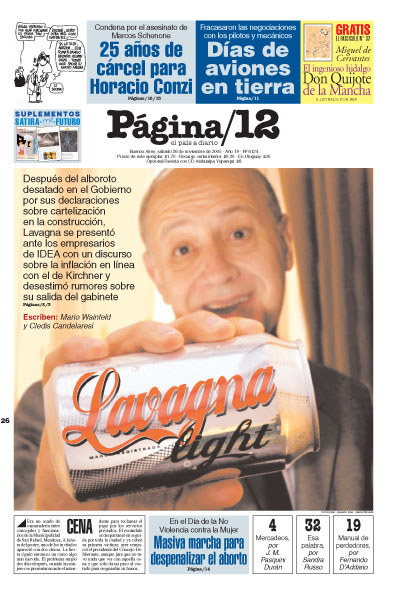 Tapa de la fecha 26-11-2005