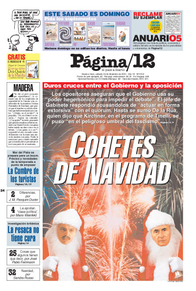 Tapa de la fecha 24-12-2005