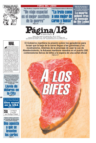 Tapa de la fecha 25-04-2006