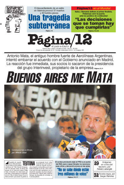 Tapa de la fecha 04-07-2006