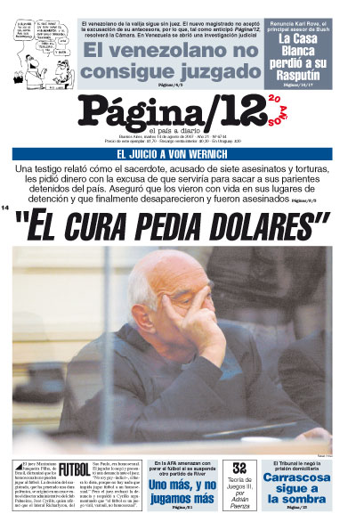 Tapa de la fecha 14-08-2007