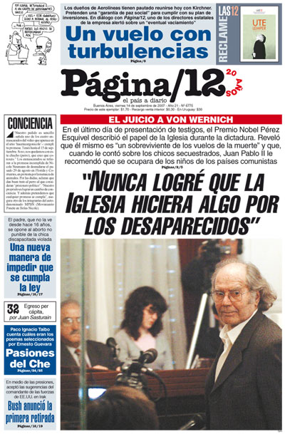 Tapa de la fecha 14-09-2007