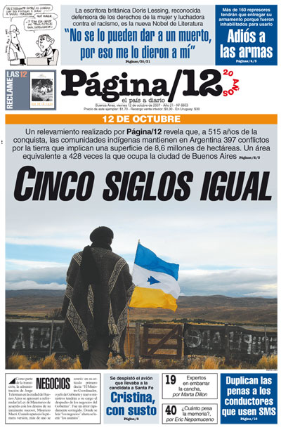 Tapa de la fecha 12-10-2007