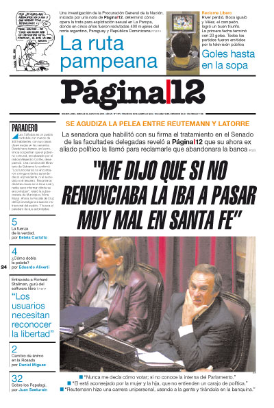 Tapa de la fecha 24-08-2009