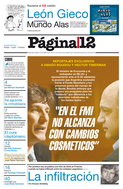 Tapa de la fecha 13-09-2009