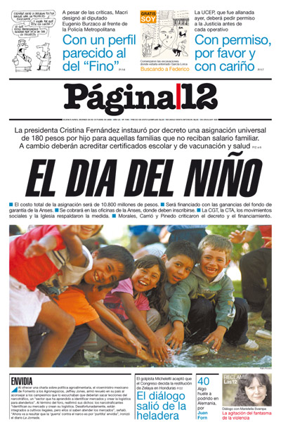 Tapa de la fecha 30-10-2009