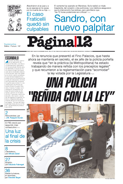 Tapa de la fecha 21-11-2009