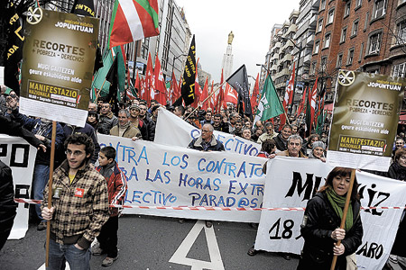 manifestación en Bilbao