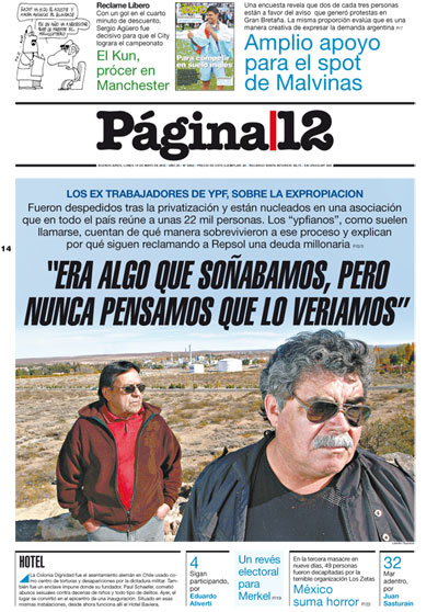 Tapa de la fecha 14-05-2012