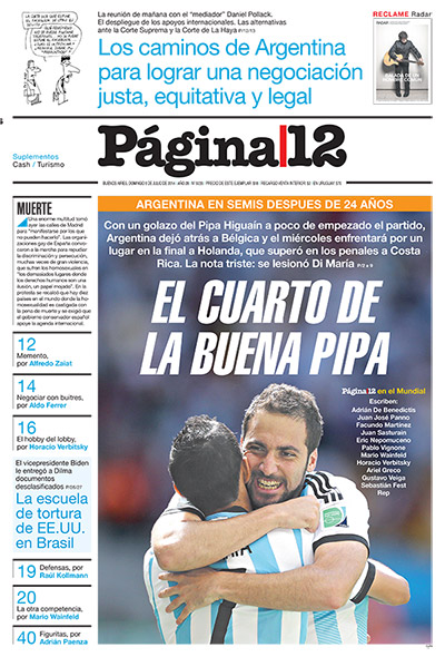 Tapa de la fecha 06-07-2014