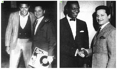 foto con Chubby Checker y foto con Nat King Cole.