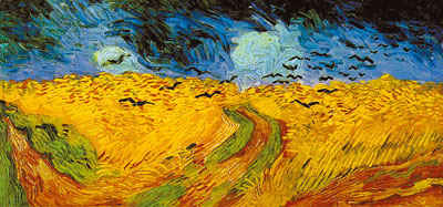 Pintura: Campo de trigo con cuervos
