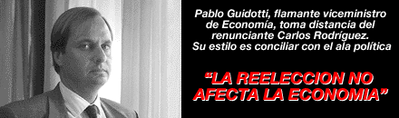 GIDOTTI: LA REELECCION NO AFECTA LA ECONOMIA