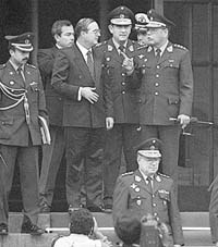El temido jefe del SIN Vladimiro Montesinos, durante su esplendor.