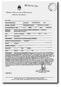 La denuncia presentada ante el Inadi por el Banco Mundial.