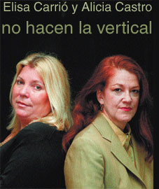 Elisa Carrió y Alicia Castro