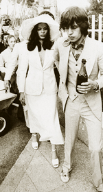 Bianca y Mick en 1971.