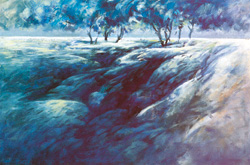 Paisaje argentino, 1986, acrílico sobre tela.