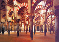 La Mezquita de Córdoba: El bosque de columnas de la sala de oración.