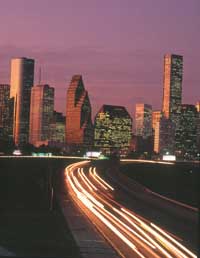 Houston. Un bosque de rascacielos y un enjambre de autos.