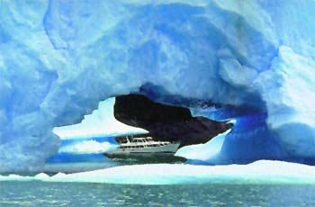 Glaciar Upsala. Sólo se puede visitar en excursiones náuticas.