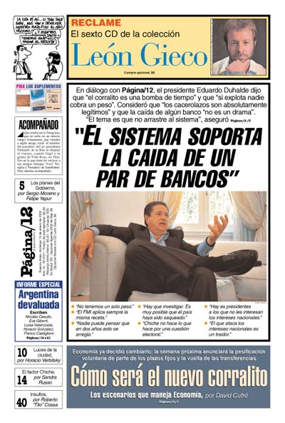 Tapa de la fecha 13-01-2002