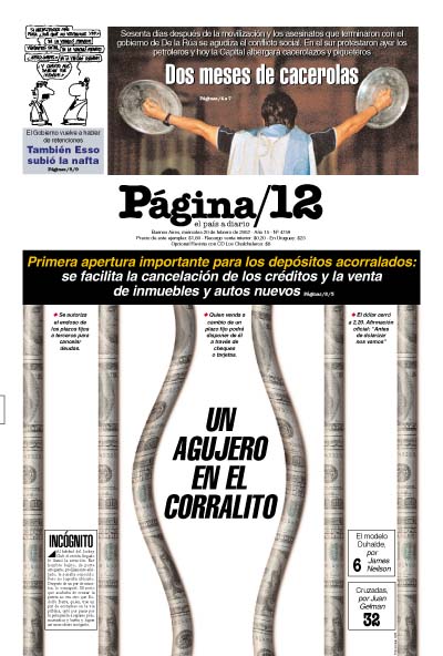 Tapa de la fecha 20-02-2002