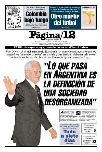 Tapa de la fecha 22-02-2002