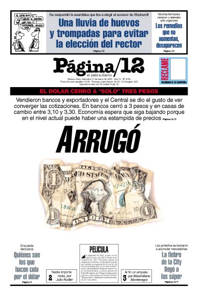 Tapa de la fecha 27-03-2002