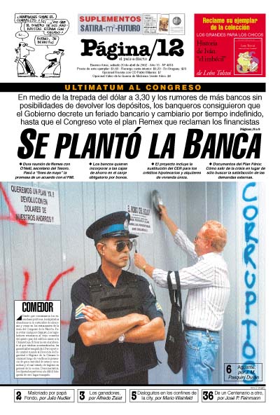 Tapa de la fecha 20-04-2002