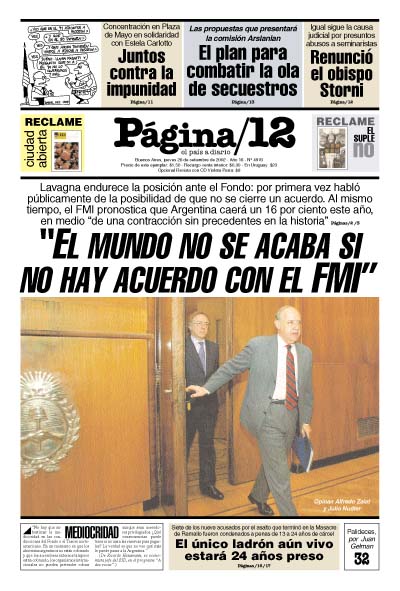 Tapa de la fecha 26-09-2002