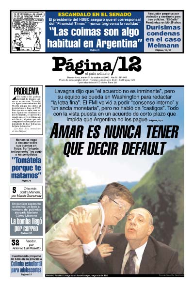 Tapa de la fecha 01-10-2002