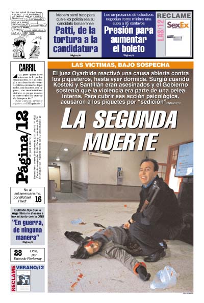 Tapa de la fecha 21-02-2003