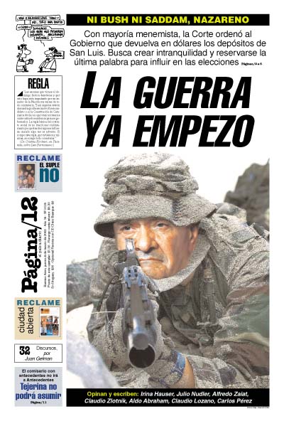 Tapa de la fecha 06-03-2003