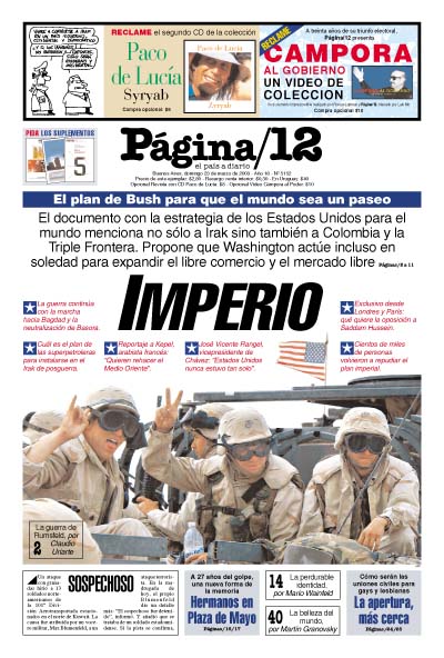 Tapa de la fecha 23-03-2003