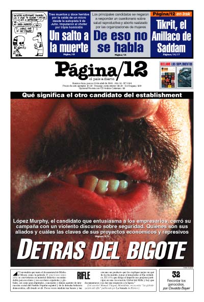 Tapa de la fecha 24-04-2003