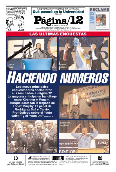 Tapa de la fecha 25-04-2003