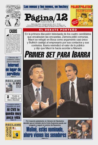 Tapa de la fecha 14-08-2003