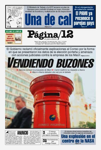 Tapa de la fecha 27-08-2003