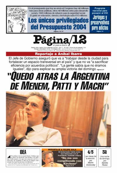 Tapa de la fecha 16-09-2003