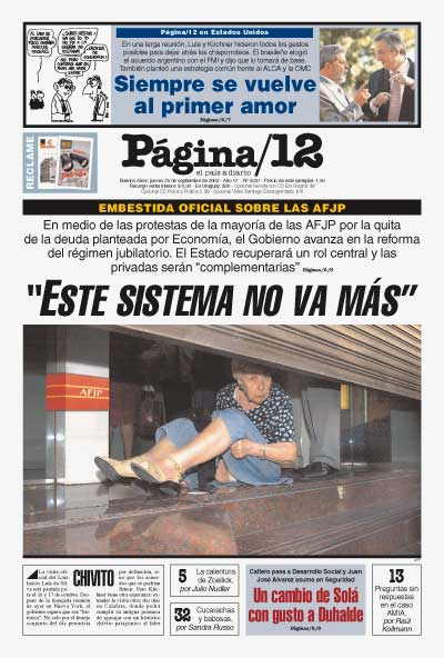 Tapa de la fecha 25-09-2003