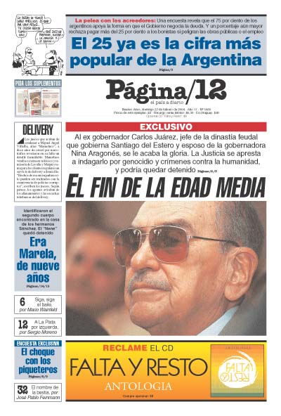 Tapa de la fecha 22-02-2004